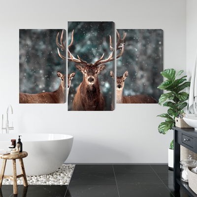 Ljuddämpande tavla - A deer and two does