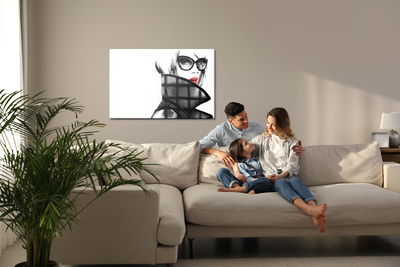 Ljuddämpande tavla - Stylish female portrait