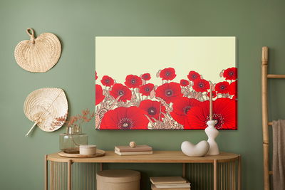 Ljuddämpande tavla - Beautiful red poppies