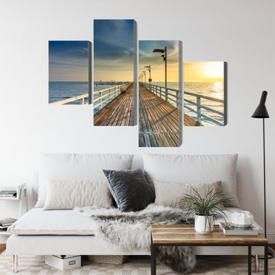 Ljuddämpande tavla - Wooden pier on the baltic sea