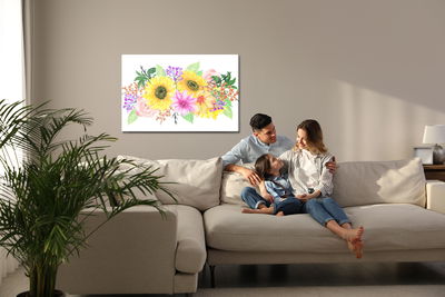 Ljuddämpande tavla - A floral composition as if