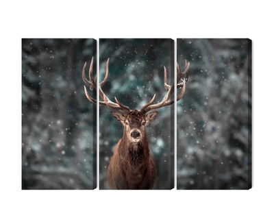 Ljuddämpande tavla - Deer in the forest 3d