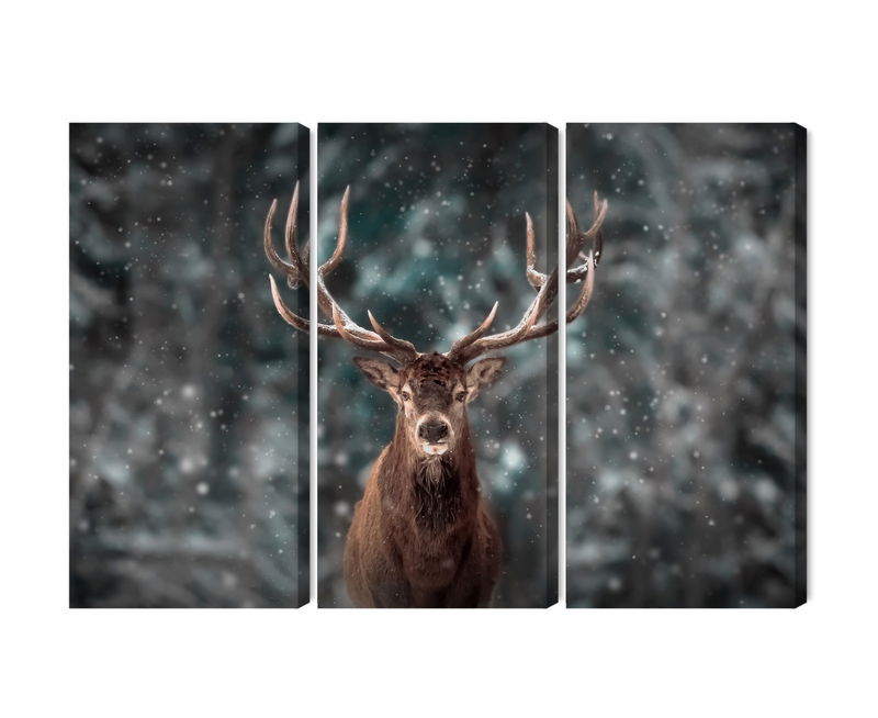Ljuddämpande tavla - Deer in the forest 3d