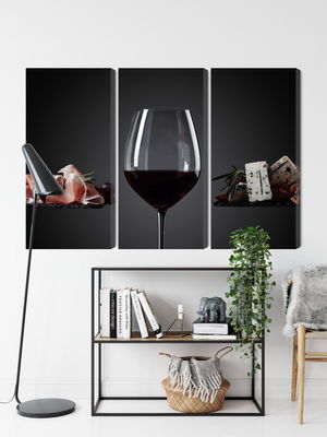 Ljuddämpande tavla - A glass of red wine