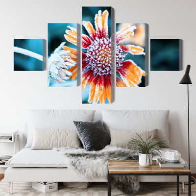 Ljuddämpande tavla - Rudbeckia flowers covered