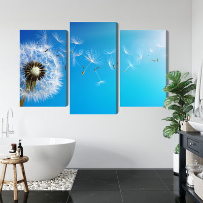 Ljuddämpande tavla - Dandelion with flying seeds