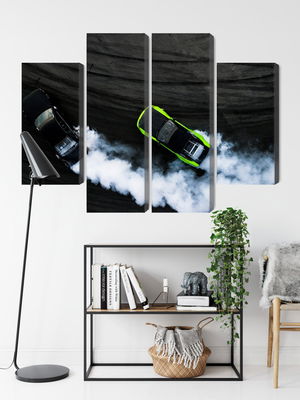 Ljuddämpande tavla - Drifting 3d cars