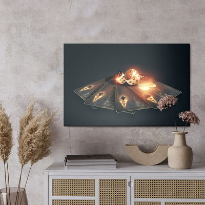 Ljuddämpande tavla - Black poker cards