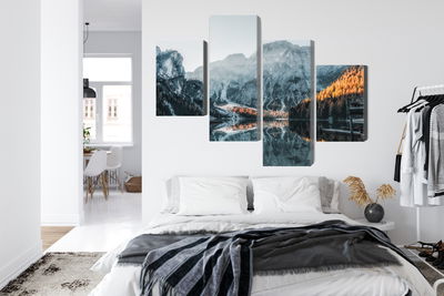 Ljuddämpande tavla - Italian lake braies 3d