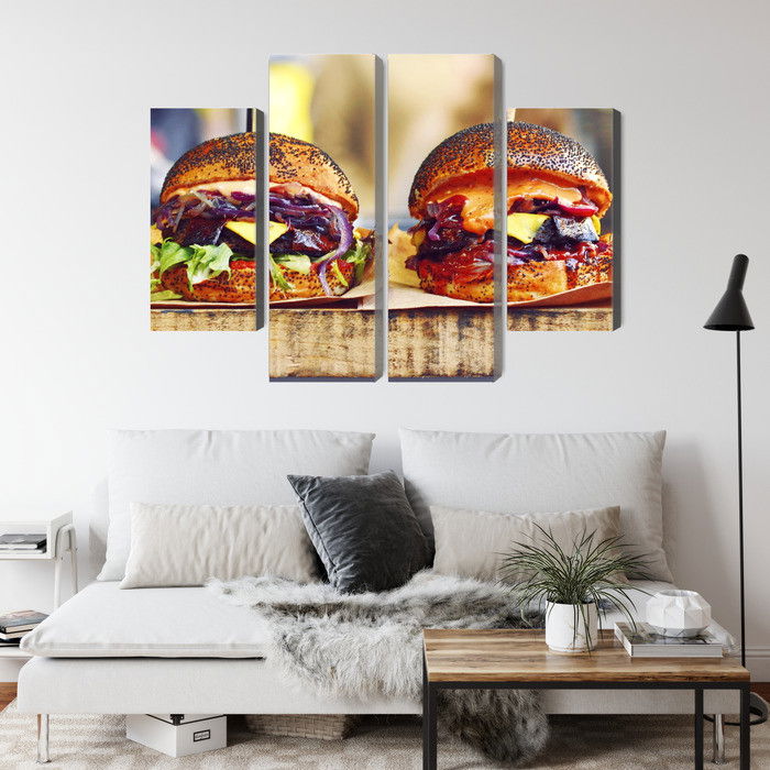 Ljuddämpande tavla - Vegan burgers