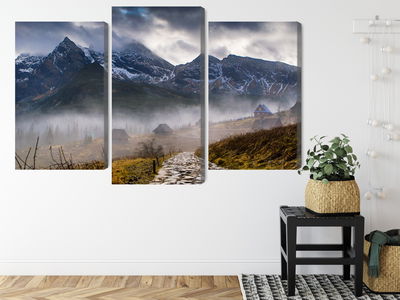 Ljuddämpande tavla - Misty landscape with hala