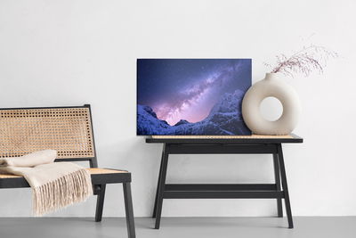 Ljuddämpande tavla - Milky way over snowy