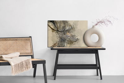 Ljuddämpande tavla - Deer with large antlers