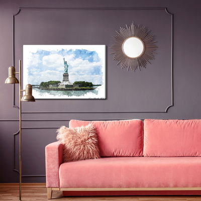 Ljuddämpande tavla - Statue of liberty painted