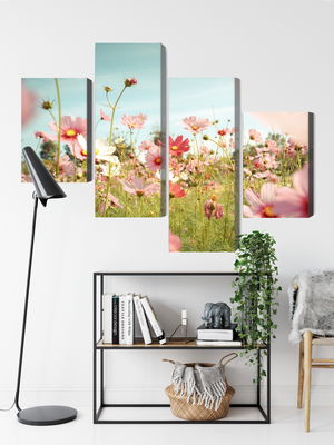 Ljuddämpande tavla - Cosmos flowers in the garden