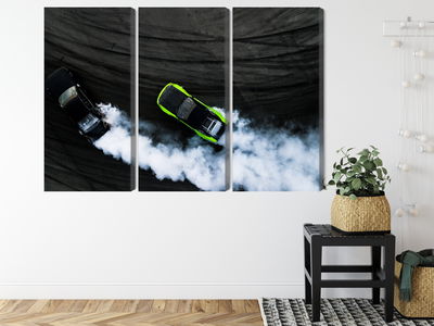 Ljuddämpande tavla - Drifting 3d cars