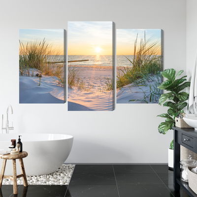 Ljuddämpande tavla - Sunset on the baltic sea 3d