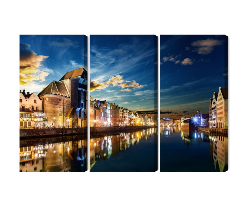 Ljuddämpande tavla - Gdansk wharf and the crane