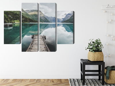 Ljuddämpande tavla - View of the lovatnet lake