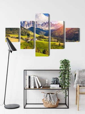 Ljuddämpande tavla - Sunny day in the mountains