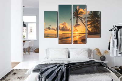 Ljuddämpande tavla - Sunset on the dominican beach