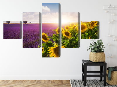 Ljuddämpande tavla - Lavender and sunflower