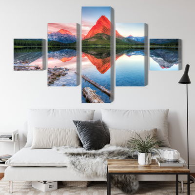 Ljuddämpande tavla - Swiftcurrent lake in the Usa