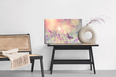 Ljuddämpande tavla - Butterflies and lavender