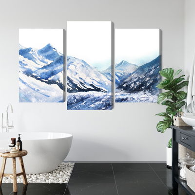 Ljuddämpande tavla - Watercolor mountain peak