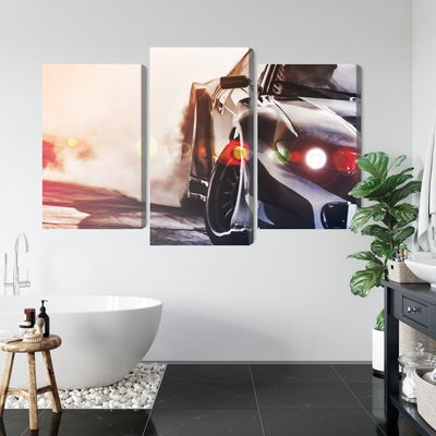 Ljuddämpande tavla - Black drifting 3d car