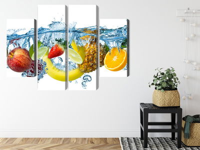 Ljuddämpande tavla - Fresh fruit in the water