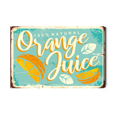 Ljuddämpande tavla - Oranges and retro lettering