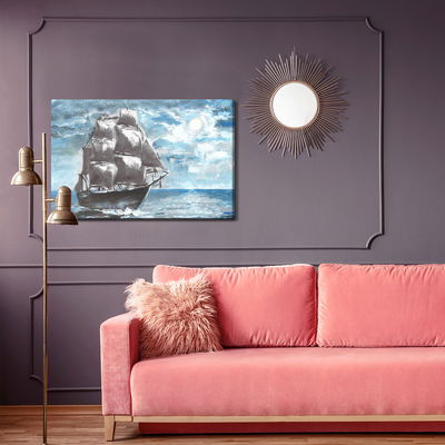 Ljuddämpande tavla - Pirate ship in the sea
