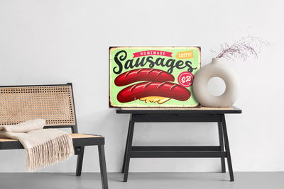 Ljuddämpande tavla - Sausages and vintage