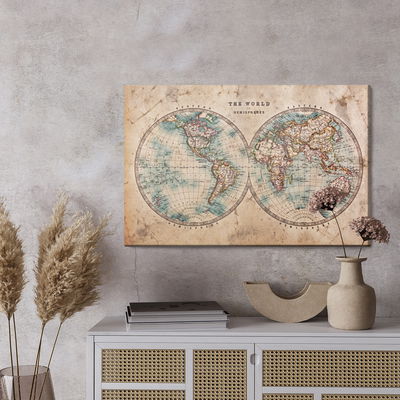 Ljuddämpande tavla - Old world map in retro style