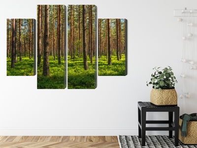 Ljuddämpande tavla - 3d pine forest