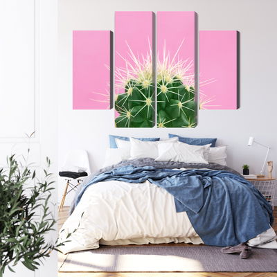 Ljuddämpande tavla - Cactus on a pink background