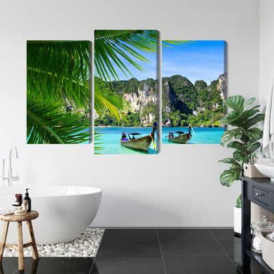 Ljuddämpande tavla - Tropical landscape 3d