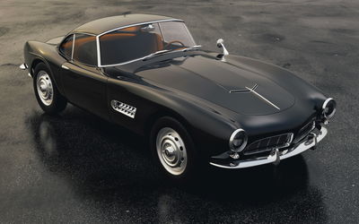 Ljuddämpande tavla - Vintage black sports car