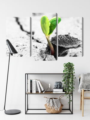 Ljuddämpande tavla - 3d plant sprouting