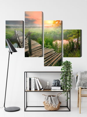 Ljuddämpande tavla - Meadow at dawn