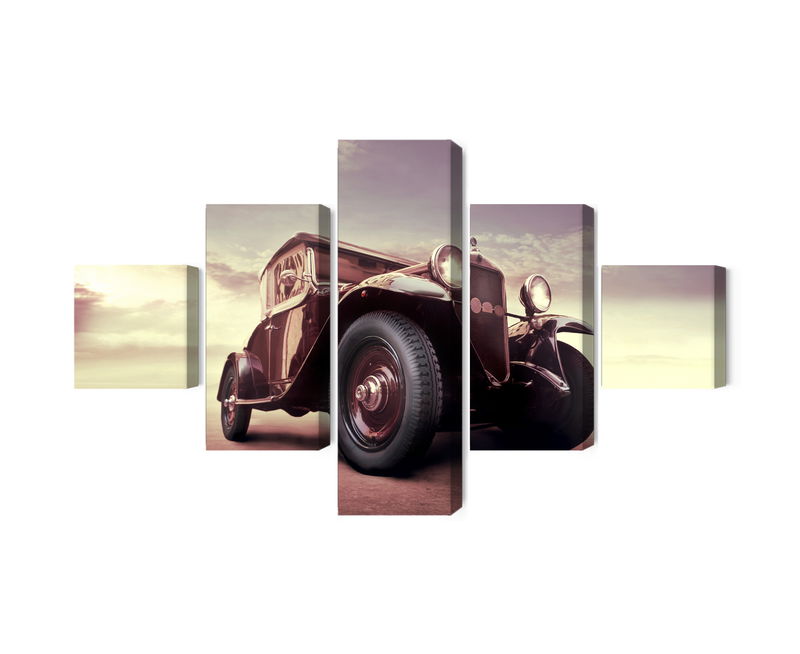 Ljuddämpande tavla - Vintage car with a 3d effect