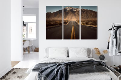 Ljuddämpande tavla - Road to the mountains 3d