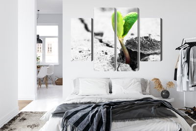 Ljuddämpande tavla - 3d plant sprouting