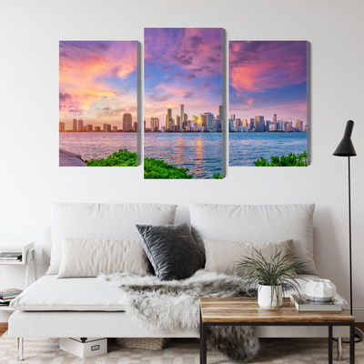 Ljuddämpande tavla - Panorama of miami during