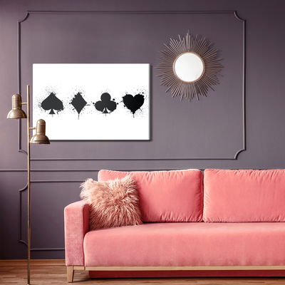 Ljuddämpande tavla - Abstract card symbols