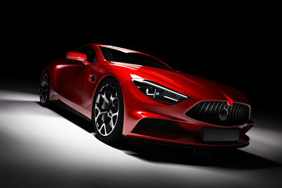 Ljuddämpande tavla - Red sports car