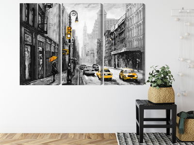 Ljuddämpande tavla - American city street view