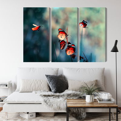 Ljuddämpande tavla - Colorful butterflies