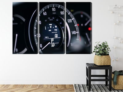 Ljuddämpande tavla - Modern car speedometer